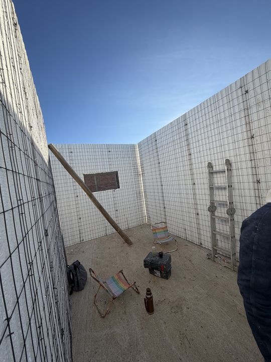 Interior con los paneles Cassaforma colocados