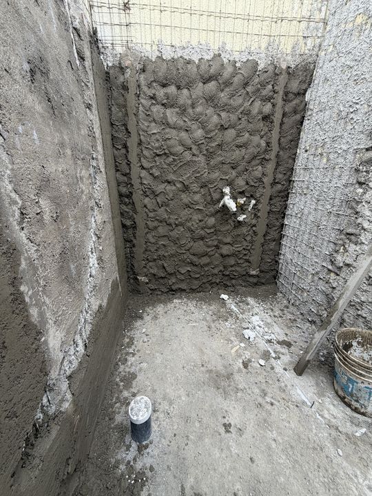 Detalle de la proyección de concreto